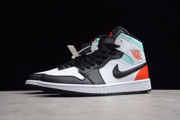 Jordan 1 Mid SE White Black Red Spruce (GS) BQ6931-100 - Image 4