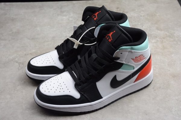 Jordan 1 Mid SE White Black Red Spruce (GS) BQ6931-100 - Image 5
