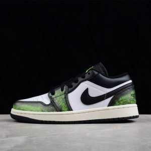 Jordan 1 Low White Black Green (GS) DO8244-003