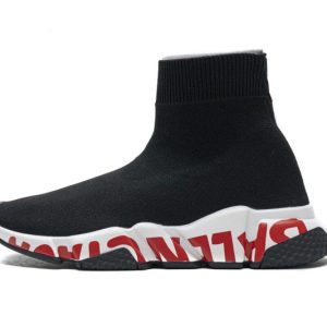 Ba***ci*ga Stretch Mesh High Top Sneaker Red
