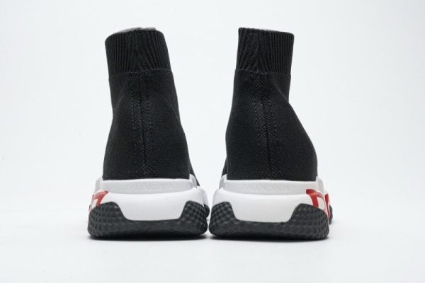 Ba***ci*ga Stretch Mesh High Top Sneaker Red - Image 3