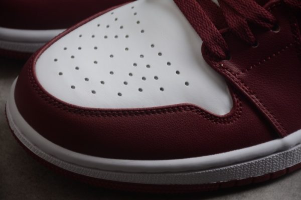 Jordan 1 Low White Bordeaux 553558-615 - Image 3