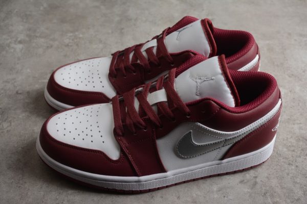 Jordan 1 Low White Bordeaux 553558-615 - Image 4