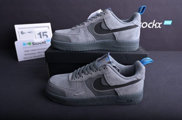 Nike Air Force 1 Low Cut Out Swoosh Grey DD6709-002