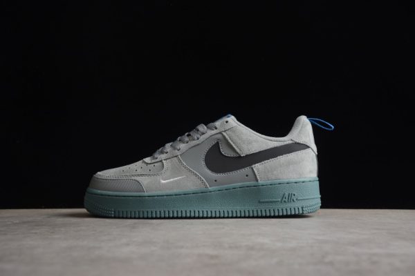 Nike Air Force 1 Low Cut Out Swoosh Grey DD6709-002 - Image 2