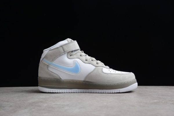 Nike Air Force 1 Mid Grey Blue White BC9925-102 - Image 2