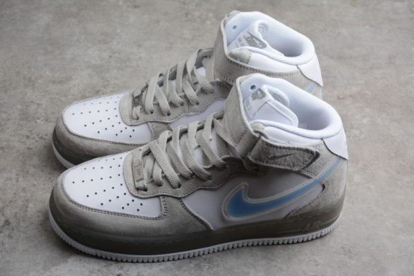Nike Air Force 1 Mid Grey Blue White BC9925-102 - Image 5