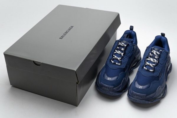 Ba***ci*ga Triple S Dark Blue 541624 W09O1 4107(SP batch) - Image 4