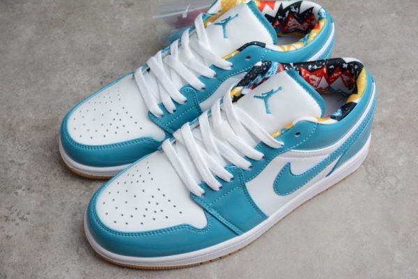 Jordan 1 Low SE Barcelona Cyber Teal DC6991-400 - Image 3