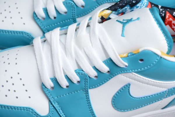 Jordan 1 Low SE Barcelona Cyber Teal DC6991-400 - Image 4