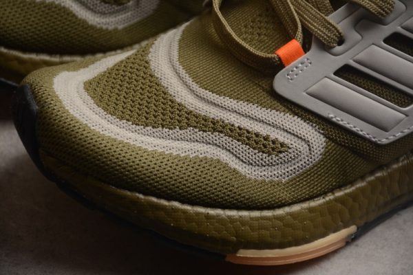 adidas Ultra Boost 22 Orbit Green Beam Orange GX9140 - Image 3