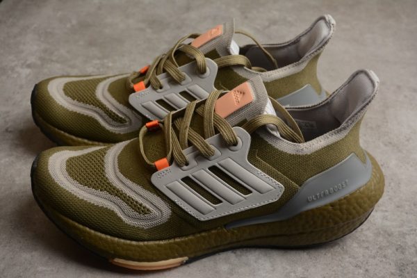 adidas Ultra Boost 22 Orbit Green Beam Orange GX9140 - Image 4