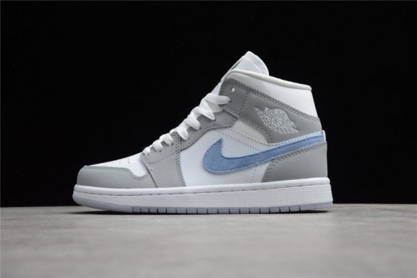 Jordan 1 Mid Wolf Grey Aluminum (W)  BQ6472-105 - Image 2