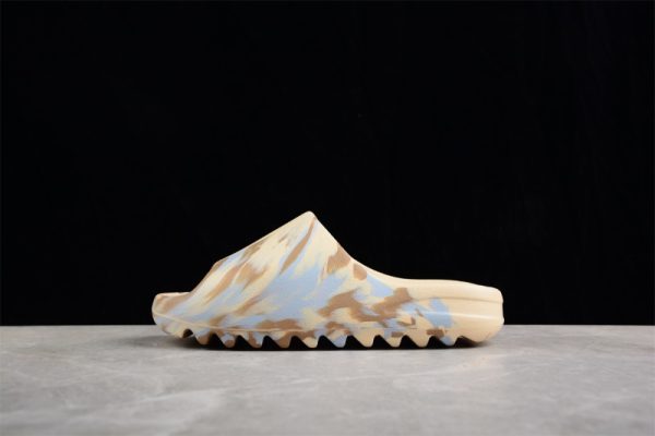 (Free Shipping)adidas Yeezy Slide Enflame Oil Painting White Yellow GW1932