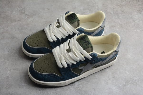 A Bathing Ape Bape SK8 Sta Army Green Dark Blue (SP batch)1H80-191-019 - Image 3