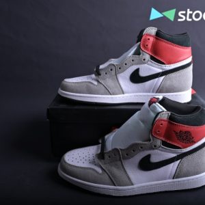 Air Jordan 1 High Smoke Grey Red 555088-126