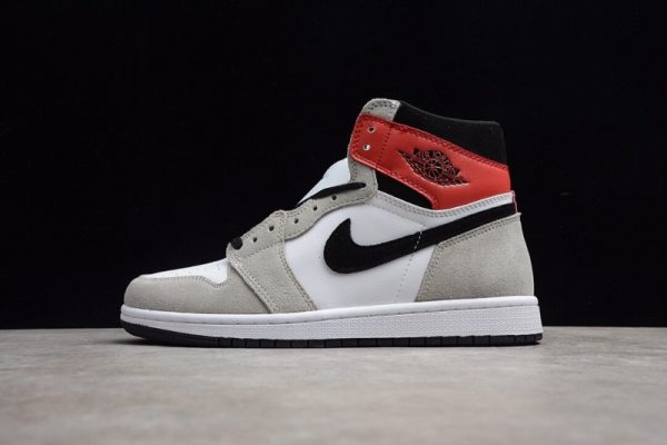 Air Jordan 1 High Smoke Grey Red 555088-126 - Image 2
