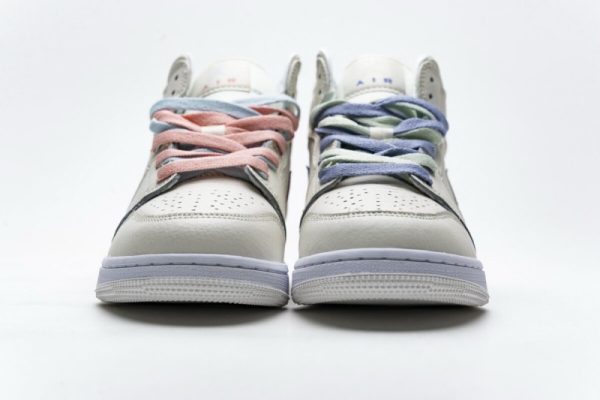 Jordan 1 Mid Multi-Color Swoosh Phantom (GS) 555112-035 - Image 4