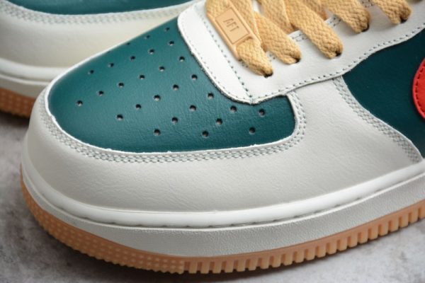 Nike Air Force 1 Low Id Cream Green Red AQ3778-991 - Image 3