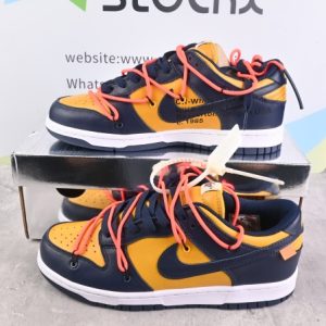 OFF WHITE X Nike Dunk SB Low White Michigan (SP Batch) CT0856-700