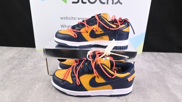 OFF WHITE X Nike Dunk SB Low White Michigan (SP Batch) CT0856-700