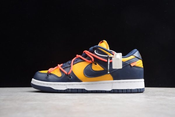 OFF WHITE X Nike Dunk SB Low White Michigan (SP Batch) CT0856-700 - Image 2