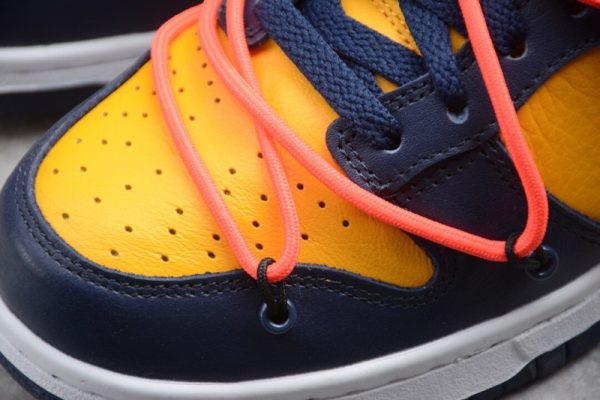 OFF WHITE X Nike Dunk SB Low White Michigan (SP Batch) CT0856-700 - Image 3