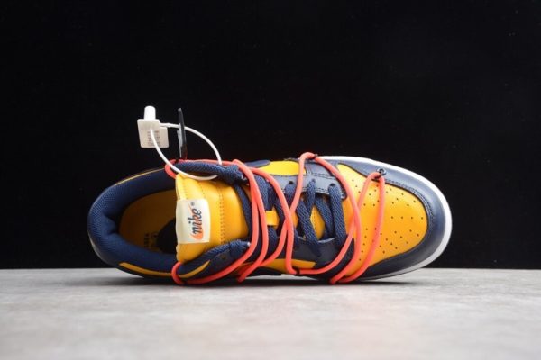 OFF WHITE X Nike Dunk SB Low White Michigan (SP Batch) CT0856-700 - Image 4