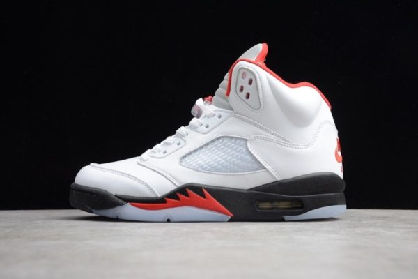 Jordan 5 Retro Fire Red Silver Tongue (2020) DA1911-102 - Image 2