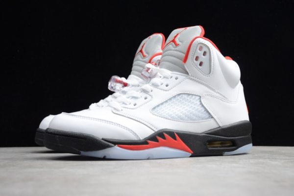 Jordan 5 Retro Fire Red Silver Tongue (2020) DA1911-102 - Image 3