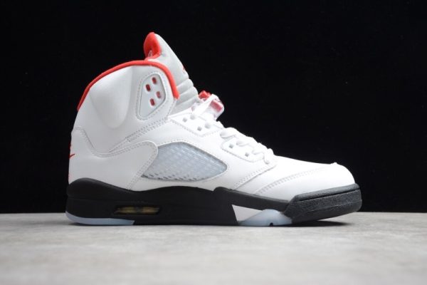 Jordan 5 Retro Fire Red Silver Tongue (2020) DA1911-102 - Image 4