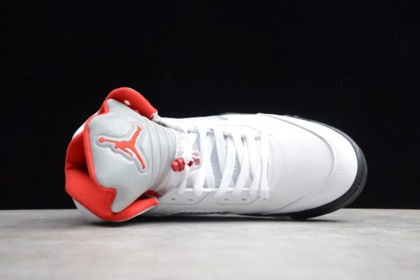 Jordan 5 Retro Fire Red Silver Tongue (2020) DA1911-102 - Image 5