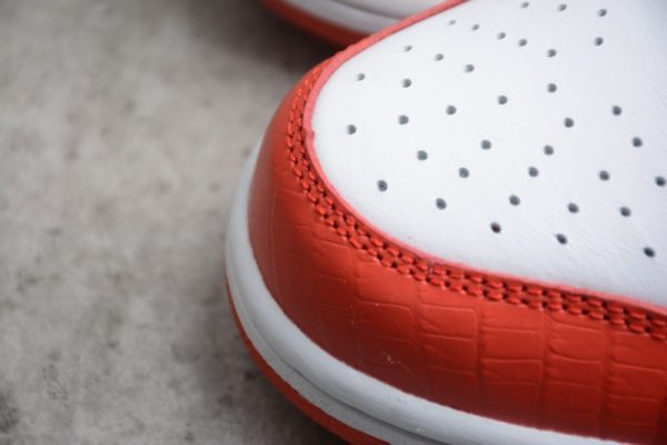 Supreme x Nike SB Dunk Low White Black Orange DH3228-161 - Image 3
