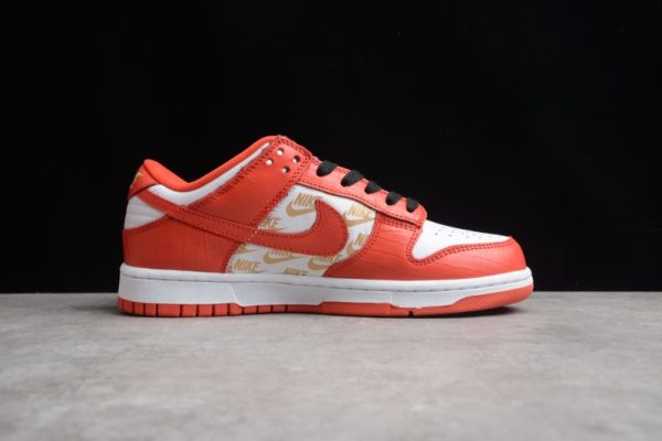 Supreme x Nike SB Dunk Low White Black Orange DH3228-161 - Image 5
