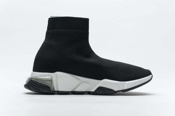 Ba***ci*ga Speed Clear Sole Sneaker Black White - Image 2