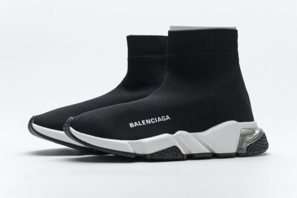 Ba***ci*ga Speed Clear Sole Sneaker Black White - Image 4