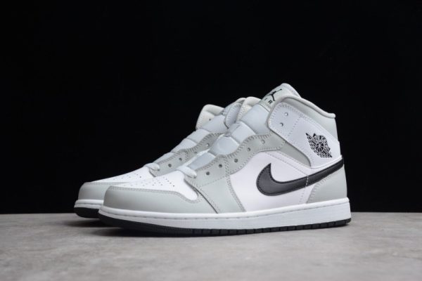Nike Womens Air Jordan 1 Mid  Light Smoke Grey BQ6472-015 - Image 3