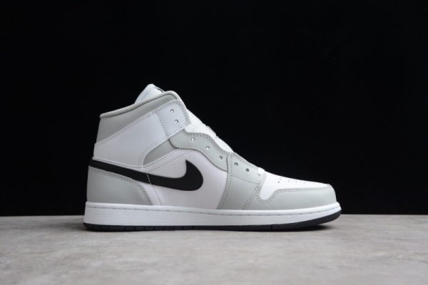 Nike Womens Air Jordan 1 Mid  Light Smoke Grey BQ6472-015 - Image 4