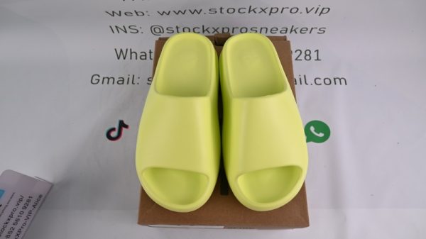 (Free Shipping)adidas Yeezy Slide Glow Green GX6138 - Image 3