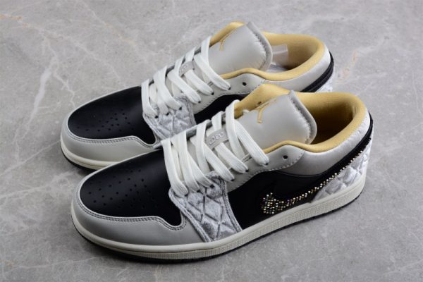 Jordan 1 Low Beaded Swoosh DV1762-001 - Image 4