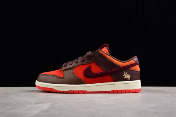 Nike Dunk Low Retro PRM Year of the Rabbit Light Crimson (2023) FD4203-661 - Image 2