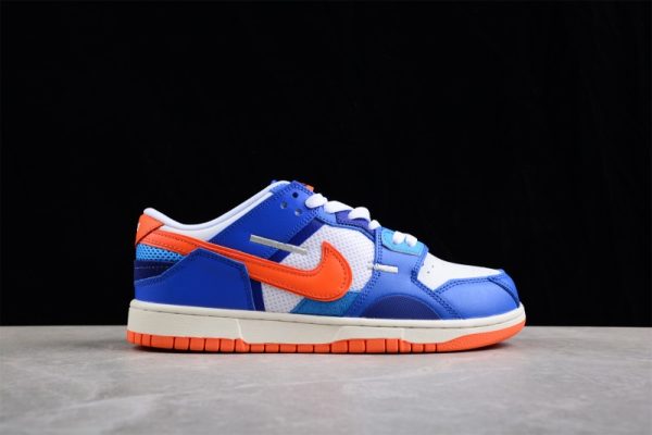 Nike Knicks Nike Dunk Low Scrap Blue/Orange/White DM0128-100 - Image 2
