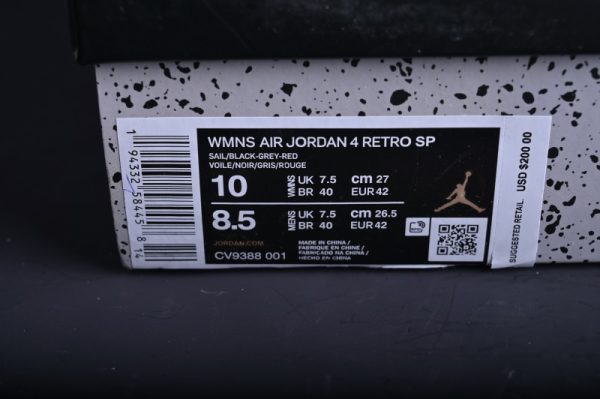 Off-White x Air Jordan 4 Retro (SP Batch) CV9388-001 - Image 2