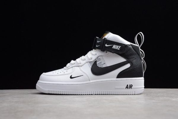 Nike Air Force 1 Mid Utility White Black 804609-103 - Image 2