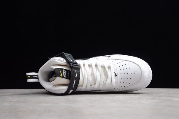 Nike Air Force 1 Mid Utility White Black 804609-103 - Image 4