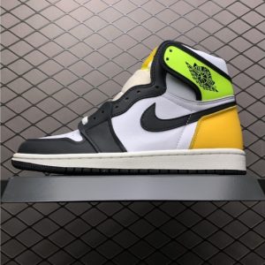 Jordan 1 Retro High White Black Volt University Gold 555088-118