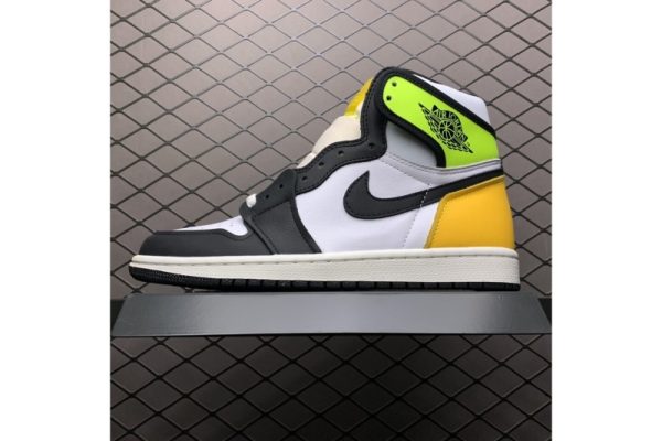 Jordan 1 Retro High White Black Volt University Gold 555088-118