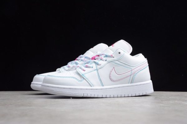 Jordan 1 Low White Green Pink (GS) 554723-101 - Image 5