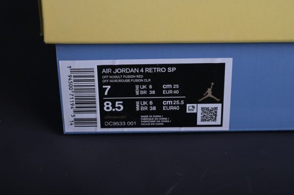 Jordan 4 Retro Union Off Noir (SP batch) DC9533-001 - Image 2