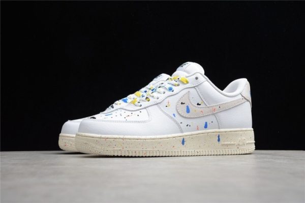 Nike Air Force 1 Low 07 LV8 Paint Splatter White CZ0339-100 - Image 2